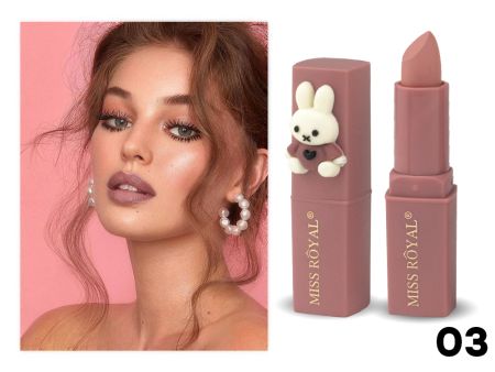 Кремовая помада Miss Rose Rabbit Violet Fatale, тон 03