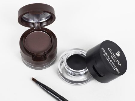 Набор подводок + тени Georgina, коричневая + черная