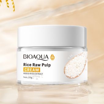 Осветляющий крем для лица с экстрактом риса Bioaqua Rice Raw Pulp Cream, 50 ml