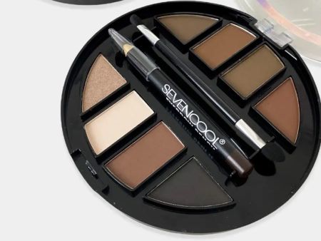 Палетка теней для бровей и глаз Seven Cool EyeBrow, 6 г, тон 01