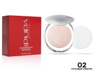 Пудра Pupa Milano Luminys, 9 г, тон 02 розовый айвори