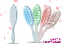 Расческа массажная Zebo Professional Овальная, цвет в ассортименте