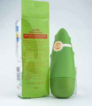 Солнцезащитный крем Wokali Aloe Mild Sun Block SPF 60 (2021), 50 ml