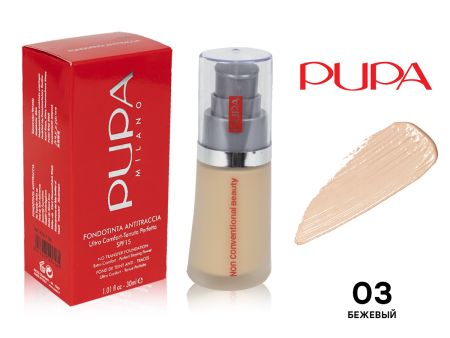 Тональный крем Pupa Fondotinta Antitraccia, SPF 15, 30 ml, ТОН 03